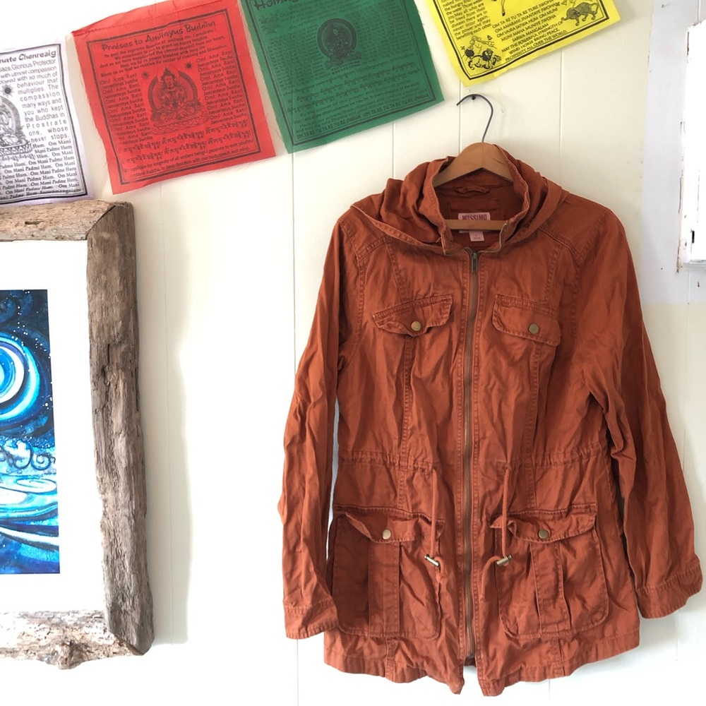 Lightweight Cargo Jacket with zipper and hood